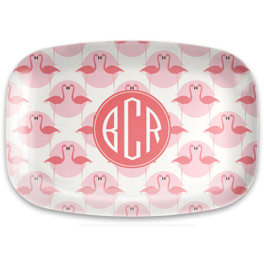Flamingos Melamine Platter